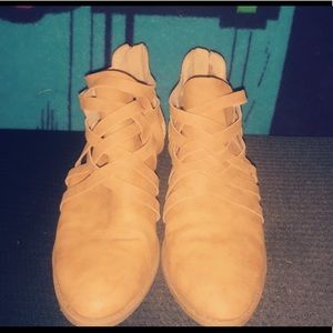 Tan booties